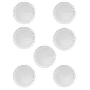 Imagem de 7 Plafon LED Ourolux 24W Branca Quente Embutir