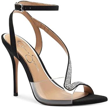 Imagem de Jessica Simpson Sapato feminino Whitley, Preto/transparente, 6