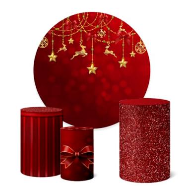 Imagem de Trio Capas Cilindro + Painel Sublimado Festa 1,50m Natal (K1NAT056)