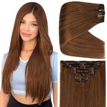 Imagem de Extensões de cabelo Full Shine Copper Brown Human Hair 20"