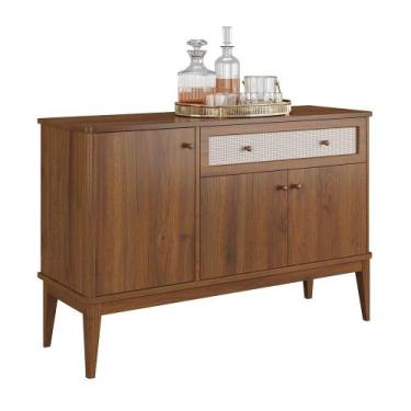 Imagem de Balcão de Madeira Maciça 3 Portas e 1 Gaveta Viena Amêndoa - Apaixone&