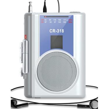 Imagem de Leitor de gravador de cassetes Gracioso Walkman AM FM Vintage