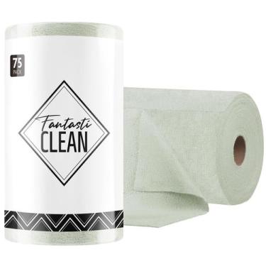 Imagem de Rolo de pano de limpeza Fantasticlean Microfiber, pacote com 75