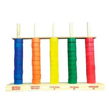 Imagem de Brinquedos Educativos Ábaco Aberto 50 Argolas - SONHO DE CRIANÇA