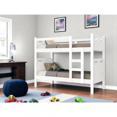 Imagem de Beliche Cama Para Meninos C/2 Colchões Confortáveis Branca - FÊNIX