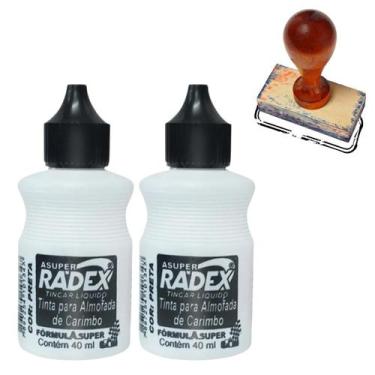 Imagem de 2 Unidades De Tinta Para Almofada Carimbo Preta Secagem Rápida Alto Re