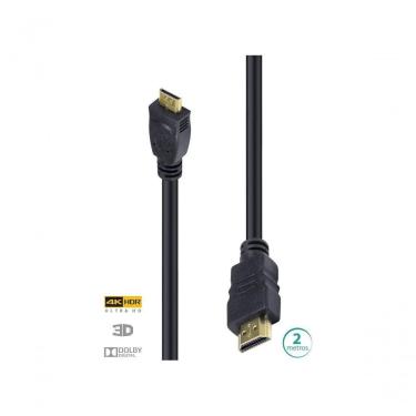 Imagem de Cabo Hdmi 2.0 Para Mini Hdmi 4k Ultra Hd 3d Conexão Ethernet 2 Metros - H20mm-2