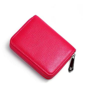 Imagem de Porta-cartões sanfonados antifurto para homens e mulheres, carteira de cartão de crédito de grande capacidade com proteção RFID, Barbie rosa, Porta-cartão RFID elegante com design sanfonado