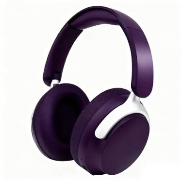 Imagem de Anjetsun Wireless Over Ear Headphones with Mic, 80H Playtime & 800mAh Fast Charge, ANC Noise Cancelling & Transparency Mode, Over The Head Headphones for Work Travel(Mulberry Wine)
