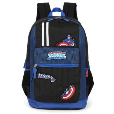 Imagem de Mochila Escolar Menino Bolsa Hulk Capitao America Avengers - Luxcel, A