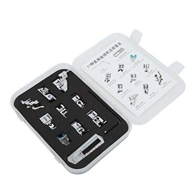 Imagem de SIWOTED 11 peças acessórios para máquina de costura elétrica doméstica multifuncional calcador de malha para 505A