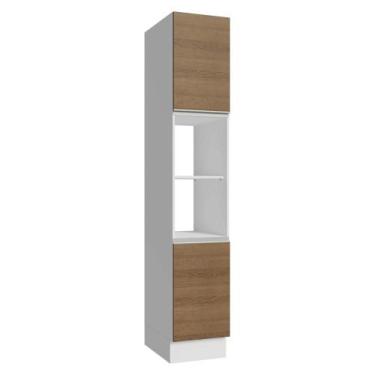 Imagem de Paneleiro 40 cm 2 Portas e 2 Nichos Branco/Rustic Glamy Madesa, Branco