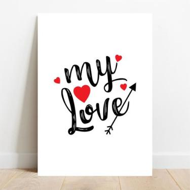 Imagem de Placa Decorativa My Love - TaColado, 20x30cm