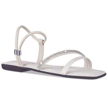 Imagem de Sandália Rasteirinha Flat Conforto Saltinho Tira Com Strass Moda A7.15-Feminino