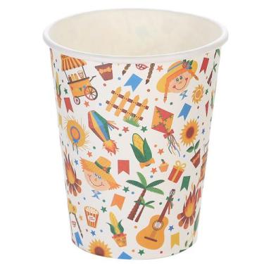 Imagem de Copo Papel Tema 270ml Caipira São João Festa Junina - 10 un - Silverfe