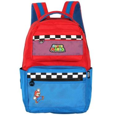 Imagem de Mochila Escolar Costas MARIO BROS Game MS49891 Original - SUPER MARIO,