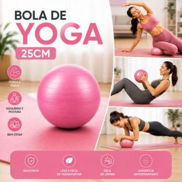 Imagem de Bola Pilates 25cm Ante estouro PVC Profissional Resistente Yoga Fisiot