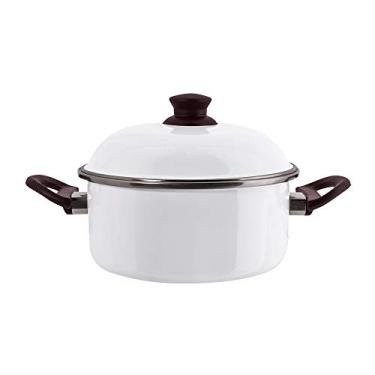 Imagem de Caçarola c/Alças 24 Esmaltada Branca - 3500 ml - Ewel