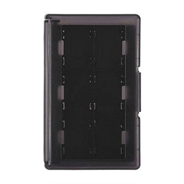 Imagem de Lazmin Kit de acessórios profissionais para Switch Case - Capa protetora antiarranhões PC Slim Case, 24 em 1 caixa de armazenamento de cartão de jogo, suporte de interruptor ajustável (preto)