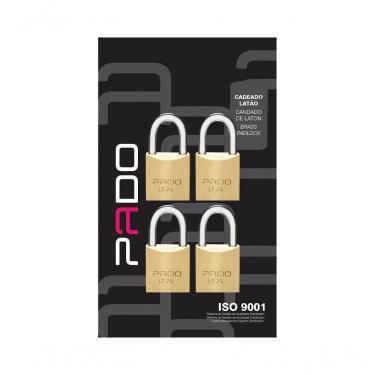 Imagem de Cadeado Pado 4e-25mm (4 Msm Segr/4 Chaves Iguais) Bl