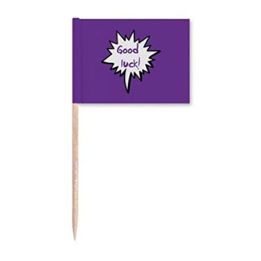 Imagem de Marcador de palito de dente Daily Language Chat Lucky Blessing Topper Decoração de festa