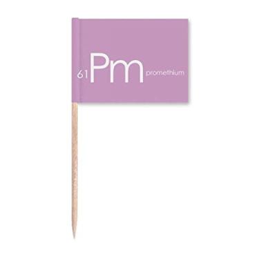 Imagem de Elementos Químicos Mesa Period Lanthanide Promethium Pm Bandeiras Marcador Topper Decoração de Festa