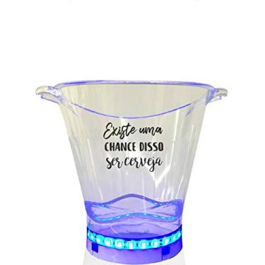 Imagem de Balde de Gelo com Led Personalizado Chance de Ser Cerveja