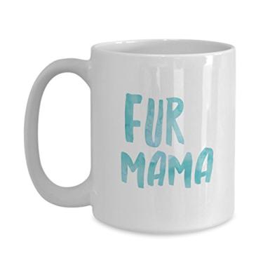 Imagem de Caneca Fur Mama – Presentes para mulheres que amam animais – Cachorro de gato – Copo de café