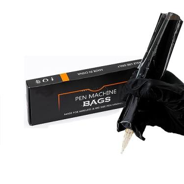 Imagem de EZ Capas para máquina de tatuagem – 200 peças (5 cm x 16,3 cm) sacos de máquina de tatuagem descartáveis para máquina de caneta de tatuagem de bateria sem fio (preto)