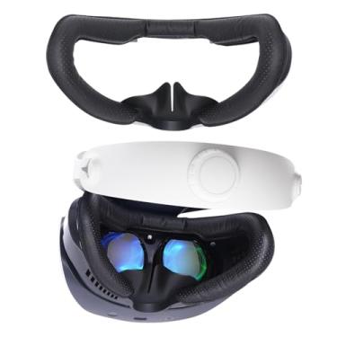 Imagem de Hanpusen VR Face Pad para PS VR2, Almofada Facial Respirável com Proteção de Couro, Ajustável para Vários Formatos Faciais, Compatível com PS VR2