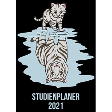 Imagem de Studienplaner 2021: DIN A4 Kalender von 01/2021 - 12/2021 1 Tag = 1 Seite mit großem Tageskalender und großartiger Übersicht. Monatsübersicht, ... / Katze zu Löwe heartbeat herzschlag