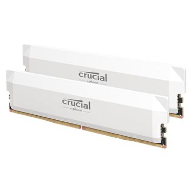 Imagem de Crucial Kit Pro DDR5 RAM 32 GB (2 x 16 GB) 6000 MHz CL36, memória de jogo overclocking, Intel XMP 3.0 / AMD EXPO, memória de computador (PC) DDR5 32GB RAM, branco - CP2K16G60C36U5W