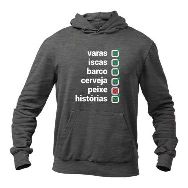 Imagem de Blusa Moletom Masculino Forrado Humor Pescaria Pescador-Masculino