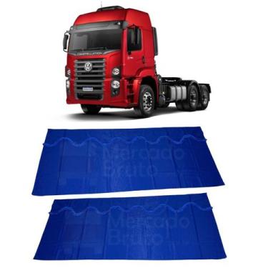 Imagem de Cortina 2 pçs  VW Constellation Cetim - JCS Acessórios, Azul