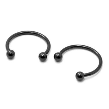 Imagem de Piercing Ferradura Preto Aço Cirúrgico - M2 Piercing