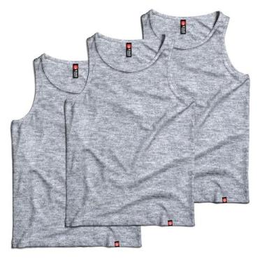 Imagem de Kit 3 Regata Camiseta Masculina Básica Premium 100% Algodão - King of 