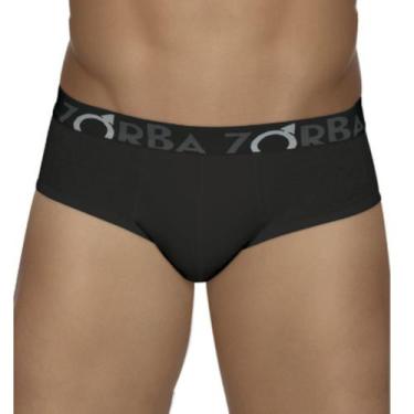 Imagem de Cueca Zorba Slip Stylo 643 Forro Frontal 100% Algodão, Preto, P