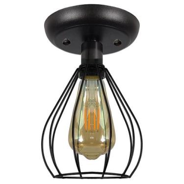 Imagem de Plafon Aramado Teardrop preto Sala Quarto cozinha banheiro - CM GLASS 