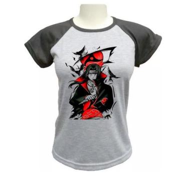 Imagem de Camiseta Babylook Itachi Uchiha Akatsuki Cla Anime - alternativo basic