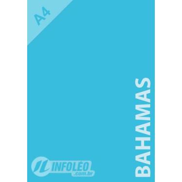 Imagem de Papel Color Plus A4 180 gramas Bahamas (Azul Piscina), 10 Folhas