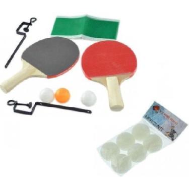 Imagem de Kit Ping Pong Completo +Raquete +Bolinhasextra +Suporte+Rede - Toprio