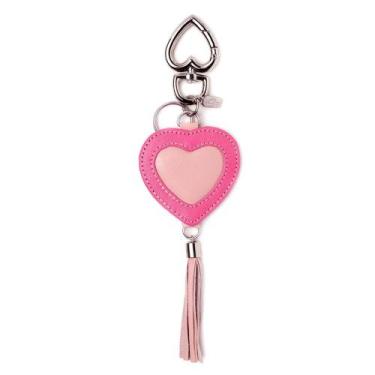 Imagem de Chaveiro cellway couro coracao duas cores rosa bebe e pink