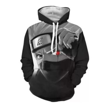 Imagem de Blusa De Frio Agasalho Moletom Kakashi Naruto Akatsuki - Fábrica, XG