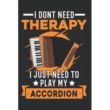 Imagem de Akkordeon Notizbuch: Akkordeon Ziehharmonika Akkordeonist / 6x9 Zoll / 120 karierte Seiten Seiten