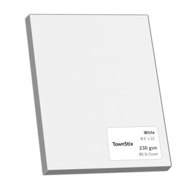 Imagem de 24 peças, 38,6 kg (230 gsm) - cartolina branca, papel de papelão grosso pesado - impressão a laser e jato de tinta, 21,6 x 28 cm