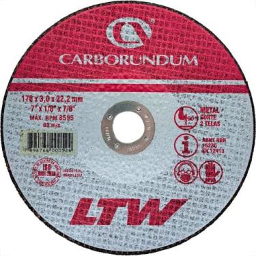 Imagem de Disco Corte Ferro Carborundum 7''X1/8''X7/8''- 2 Telas