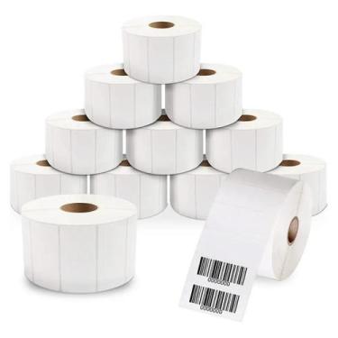 Imagem de Etiquetas Térmica Kit 10 Rolos Full 40x25 1 Coluna 4x2,5cm - Mebusque