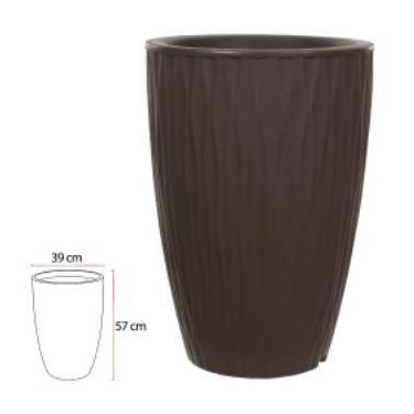 Imagem de Vaso Infinity Conico Tabaco 57cm - FLORESCER DECOR