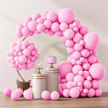 Imagem de Conjunto de Balões RUBFAC (129 Unidades) - Rosa - Vários Tamanhos para