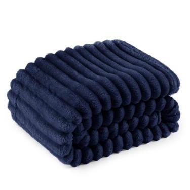 Imagem de Cobertor Bedsure Fleece Azul - 130x180cm - Macio e Aconchegante para S